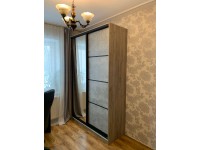 Шкаф-купе Армариум ЛОФТ крафт серый / бетон серый + зеркало, 180